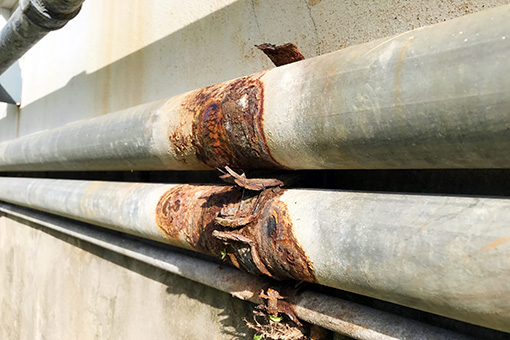 Damaged Industrial Sewer Pipe Line